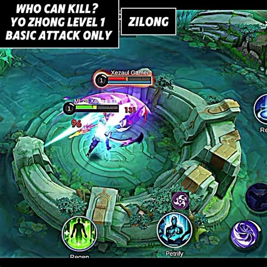 Who Can Kill Yo Zhong level 1 Basic Attack Only 😲 #mobilelegends #tutorial #viral #1v1Fight #MLBB