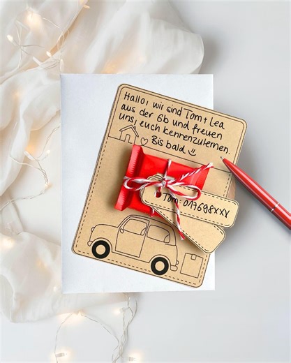 Welcome Card for New Neighbors, Moving-in Card, Small Gift for the Mailbox, Welcoming the Neighborhood - Etsy