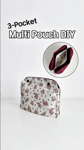 Easy 3 Pocket Multi Pouch DIY 💖 | sewing tutorial