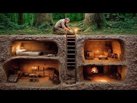 I Spent 30 Days Building a Safe & Long-Lasting Underground Shelter: Solo Bushcraft (Full)