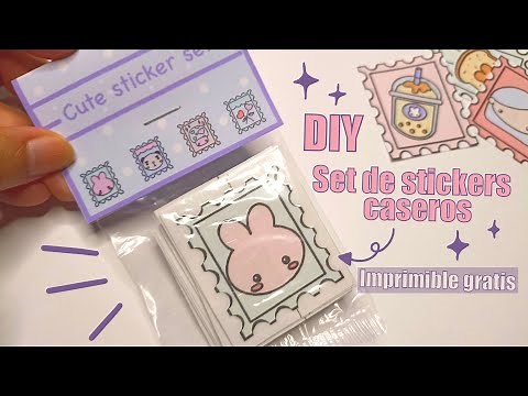 HOW TO MAKE HOME MADE STICKERS | FREE PRINTABLE! create your own set of stickers