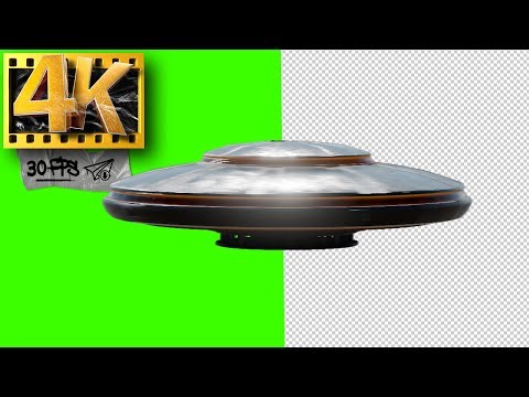 4K UFO | ALIEN SPACE SHIP - GREEN SCREEN