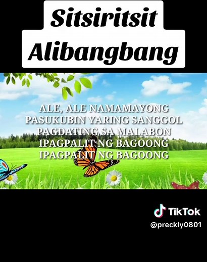 SITSIRITSIT ALIBANGBANG Children Song Acapella with Lyrics