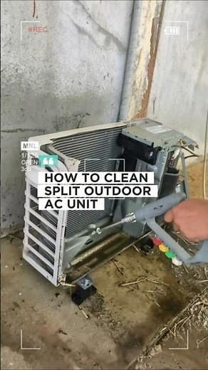 How to Clean Split AC Outdoor Unit #acservice #accleaning #airconcleaning #hvac #shorts