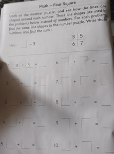 Math - Four SquareLook at the number puzzle, and see how the l... | Filo