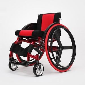[Hot Item] Ksm- 220 Rigid Frame Sport Wheelchair Good Quality Folding Manual Transport Wheelchair