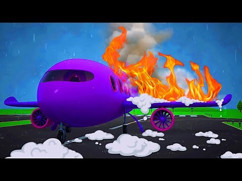 Helper Cars & The plane crash. Emergency vehicles for kids. Cars & Car cartoons for kids.