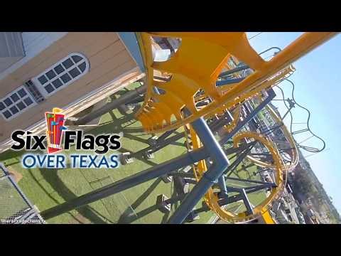 Batman The Ride POV at Six Flags Over Texas