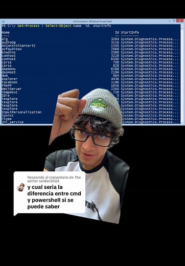 Respuesta a @The winter soldier2024 diferencias entre CMD y Poweshell. #programacion #windows #powershell #cmd