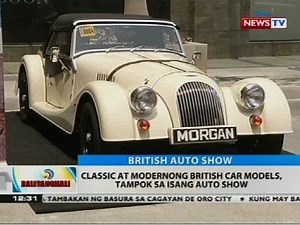 Classic at modernong British car models, tampok sa isang auto show