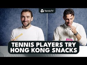 Trying Out Hong Kong Snacks! With Musetti, Shang, Cilic & More 🇭🇰