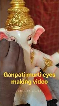 ganpati murti eyes kese banaye/ ganpati bappa eyes making video #shorts ga #clayganesh #viralvideo