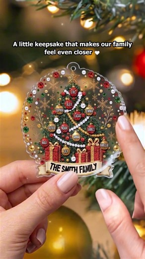 Personalized "Christmas Tree" Acrylic Ornament - Custom Gift for Family