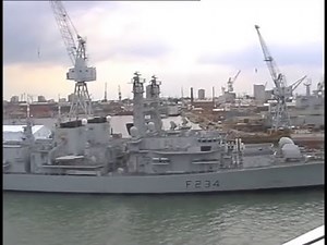 Royal Navy ships in Portsmouth Harbour - July 2001