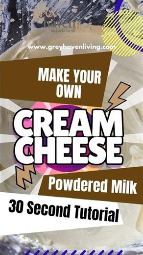 Make Cream Cheese for Less (Using Powdered Milk) #savingmoney #familybudget #recipe