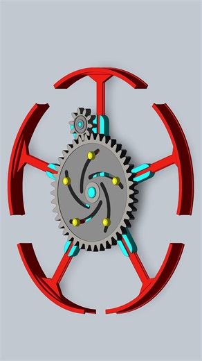 Pulley Expansion Mechanism #mechanism #HowItWorks #Solidworks #STEM #CAD #SatisfyingVideo #Relaxing