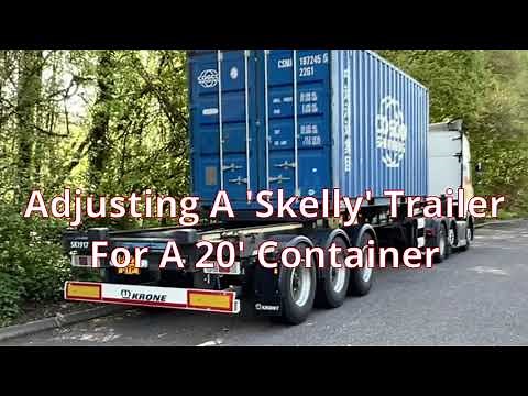How To Adjust Skelly Trailer For 20’ Container #haulage