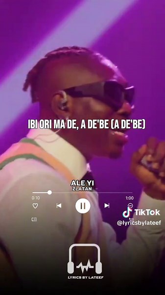 Ale yi (Lyrics) Zlatan 🎶 ♥️ #aleyi #lyrics #zlatan #lyricsbylateef #fyp #afrobeats #liveperformance #throwbacksongs #viral #trending #foryou #xyzbca #viral #trending #foryoupage