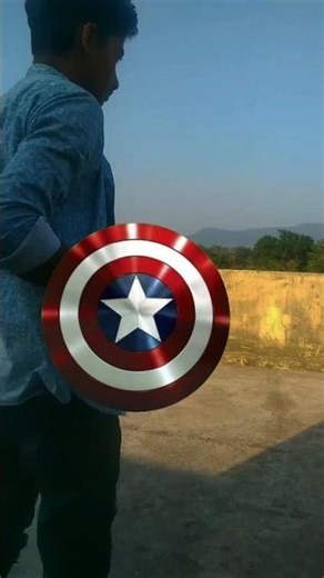 Captain America throwing shield