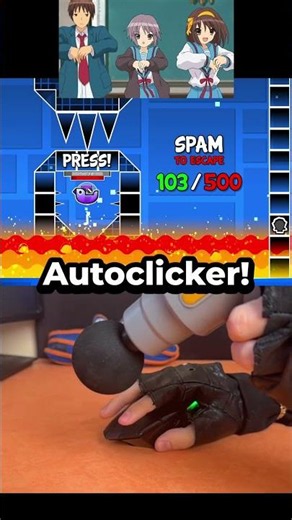 $1.000.000 SPAM CHALLENGE vs AUTOCLICKER! #gd #geometrydash #shorts