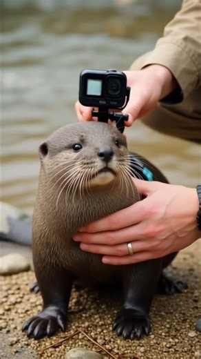 Scientists Put a Camera on an Otter… What It Found Underwater Is Incredible! #pov #nature #animaux