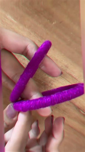 Wool thread bangles 🧶🪢 #diy #wool thread accessories #art #bangles_collection #woolendesign