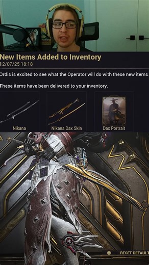 55K views · 577 reactions | Warframe promo code OLDPEACE-QQKXJ dropped from MarcoMeatball for The Streamer Awards performance! Get a free Nikana, Dax Nikana skin, and Dax Portrait! Go check out the full video and performance on Youtube! | Pupsker | Facebook