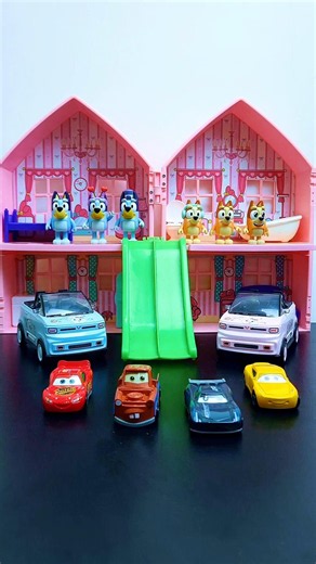 Satisfying with Unboxing & Review Bluey and Bingo Car Toys ASMR #bluey #toys #shorts