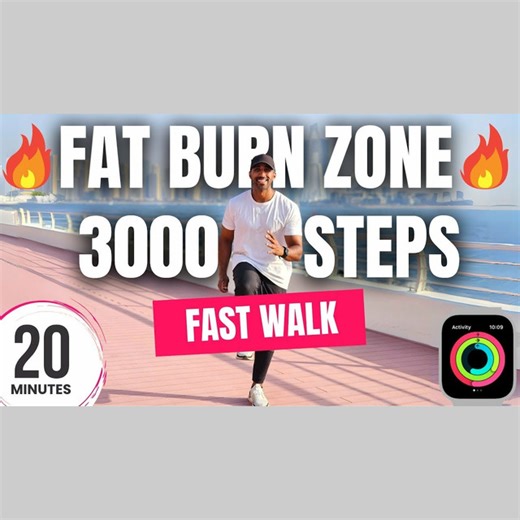 20 Minute Fat Burn Workout - Speed Walk 3000 steps
