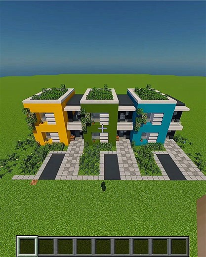Modern Row Houses : Tutorial Pt. 1 #minecraft #tutorials #house