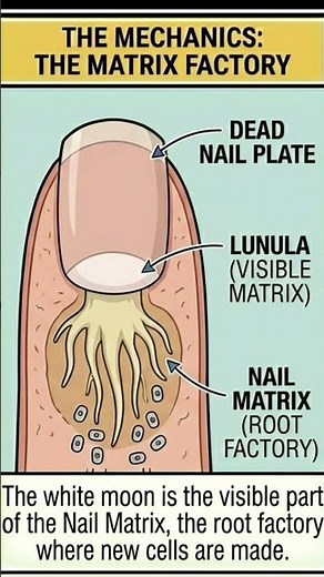 Lunula #facts #science #sciencefacts #nails #nail #humanbody #dermatology #scienceexplained #beauty