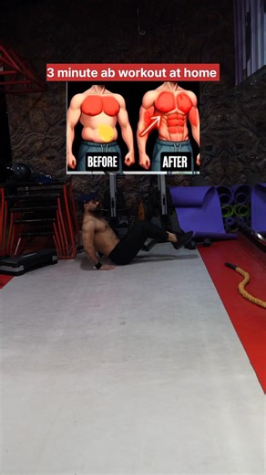 3 minute ab workout at home #shortvideo #shorts #youtubeshorts #trending #fitness #gym #sports #fit