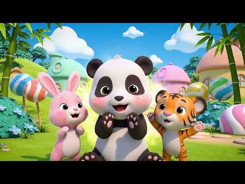 Baby Panda Says Munch Munch Moo | Funny Animal Sounds & Kids Songs