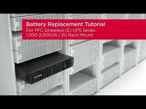 CyberPower Battery Replacement Tutorial for PFC Sinewave (E) UPS Series 1,200-2,00VA (Rack)