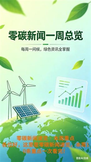 零碳行业周报｜本周热点速览 专注碳中和、新能源、碳减排行业干货每周更新产业政策、项目动态、行业前沿普及绿色低碳知识，理性客观科普 #零碳 #碳中和 #新能源 #绿色能源 #碳减排
