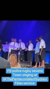 Fiji police rugby sevens team singing at @posydney .. during the Fijian service .. #fijihistory #fiji #history #past #present #future | Fiji History