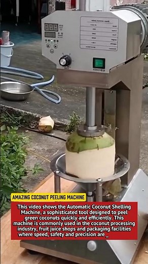 Amazing Coconut Peeling Machine – Automatic Young Coconut Skin Remover | Food Processing Technology.