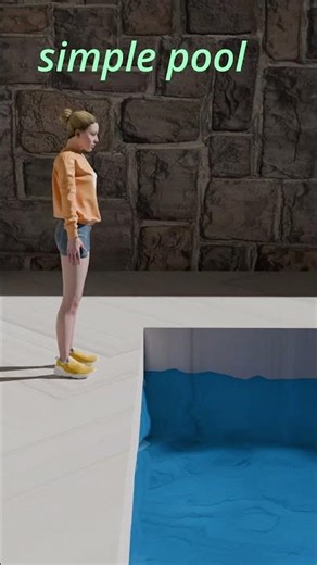 simple swinging pool blender #3danimation