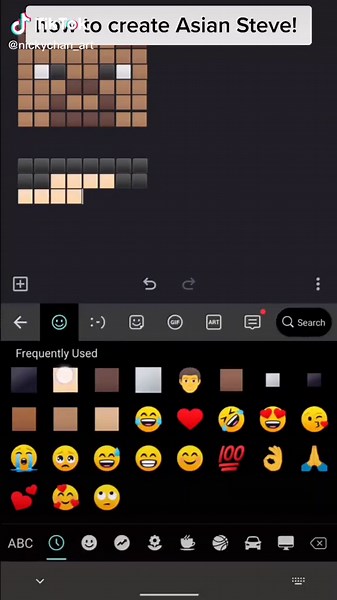 Minecraft Steve Asian Skin Pixel Art Tutorial