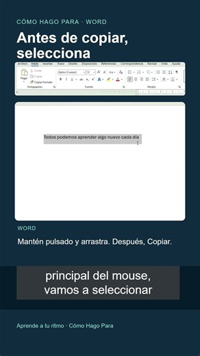 Cómo copiar, pegar y cortar en Word Paso a paso para principiantes
