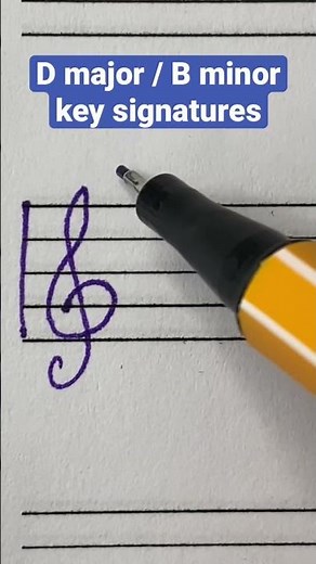 D major / B minor key signatures #musictheory