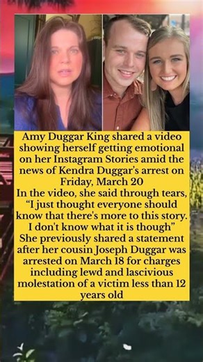 Amy Duggar Breaks Down in Tears After Cousin's Wife Kendra Was Also Arrested 😢💔 #DuggarFamily