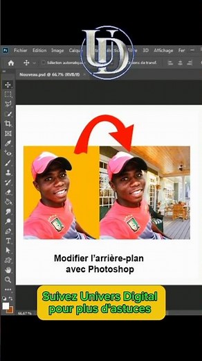 CHANGE L’ARRIÈRE-PLAN D’UNE PHOTO EN 2 MINUTES SUR PHOTOSHOP 🖼️✨