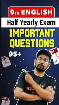 9th English Half Yearly Exam Important questions 2025 | Yazhiniyan Sir | TN State board