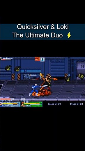 Quicksilver & Loki The Ultimate Duo ⚡ | Marvel OpenBOR #shorts #ytshorts #openbor #gaming