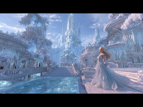 ❄️🏰 Inside the Majestic Ice Castle of Frosted Light | A Frozen Dream in 4K