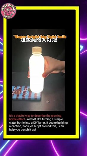 "Simple Glow Hack With Just a Bottle + Flashlight"