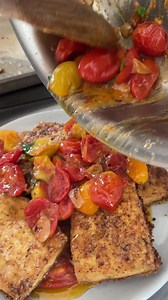 So easy, so light and fresh - this Parmesan baked tofu is the perfect vegetarian meal when you just want to skip the meat. I make a lot of tofu so I like having a tofu press to press out the moisture. But you can wrap the block of tofu in paper towels and weigh down with a heavy skillet and that will do the trick. #plantbased #tofu #vegetarian #recipe | Pamela Salzman