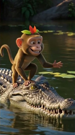 The Clever Monkey and the Crocodile 🐒🐊 | Moral Story