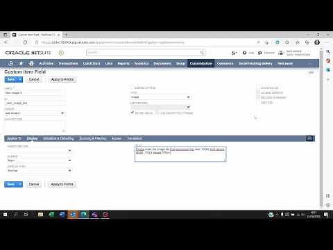 Add an additional image on items on netsuite